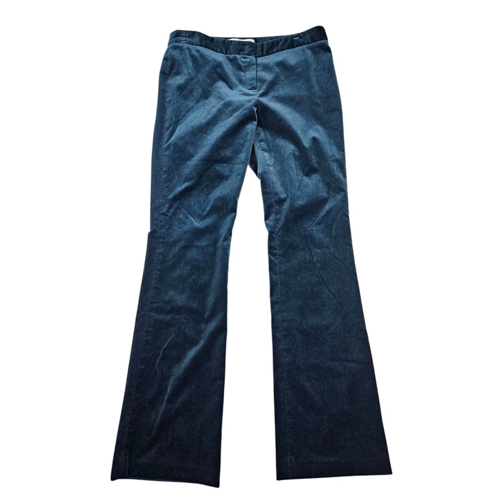 Susana Monaco Dress Pants‎ Womens 8 Blue High Waisted Wide Leg 100% Silk USA
